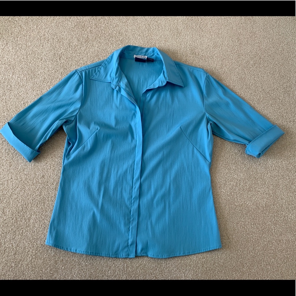 Collared Zip Blouse Top - Picture 4 of 4